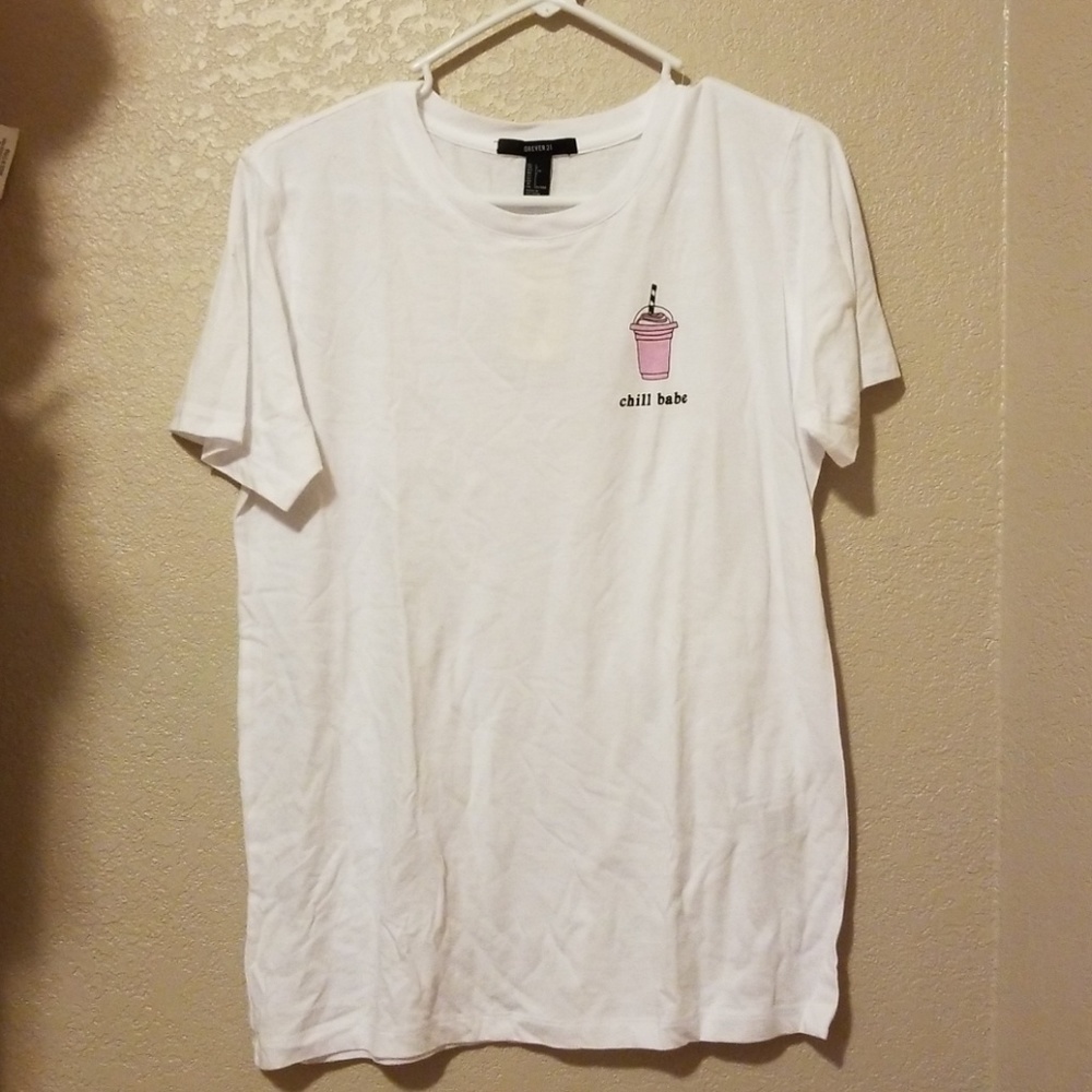 Graphic white tee